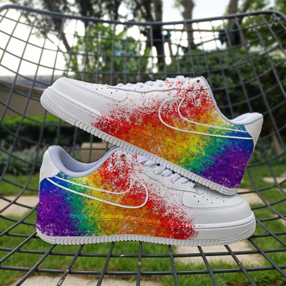 Colorful Rainbow Love Custom Air Force 1