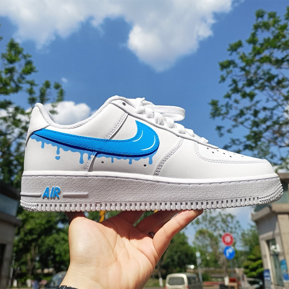 Blue Drip Swoosh Custom Air Force 1 XX CUSTOM