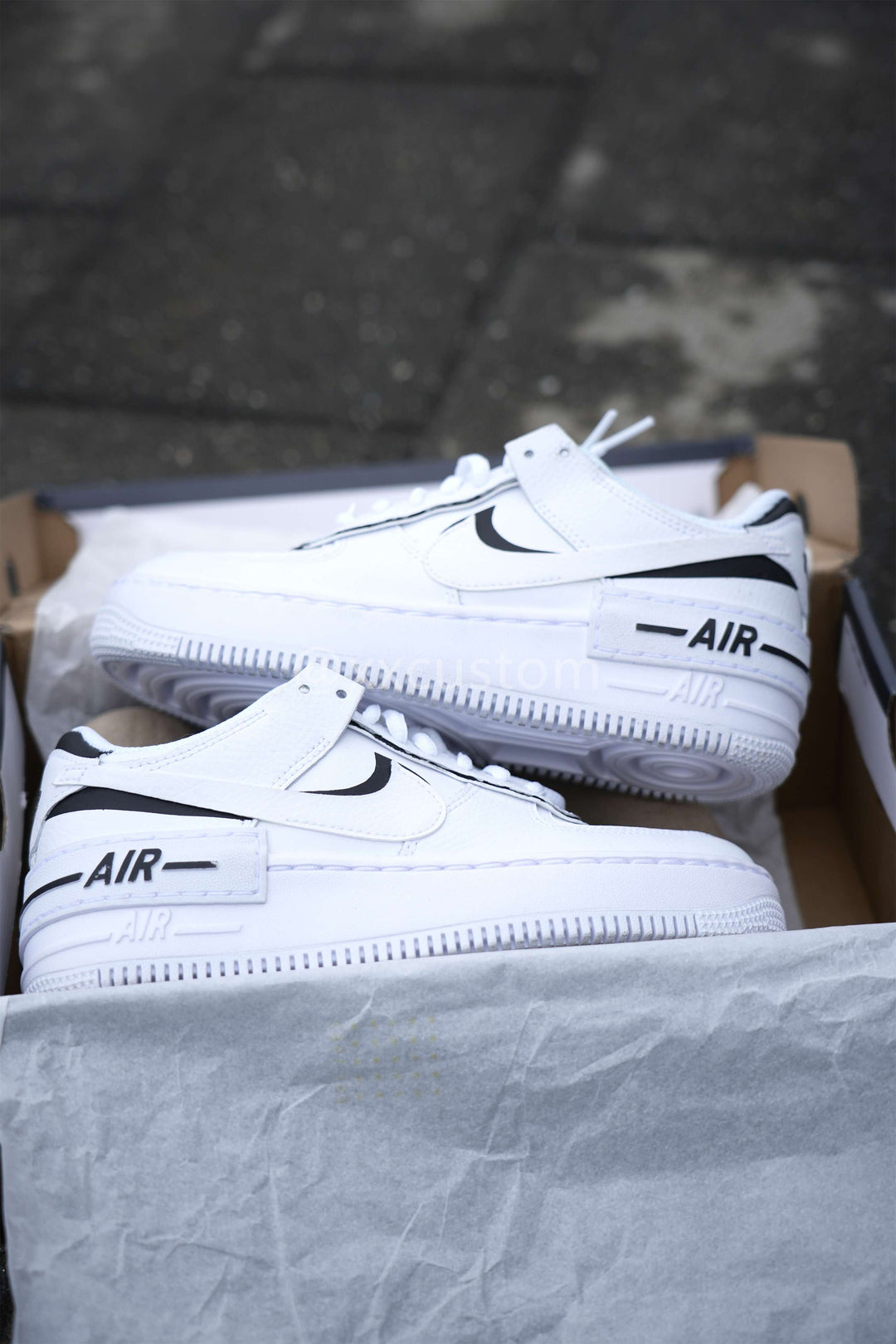 Shadow Black White Custom Air Force 1