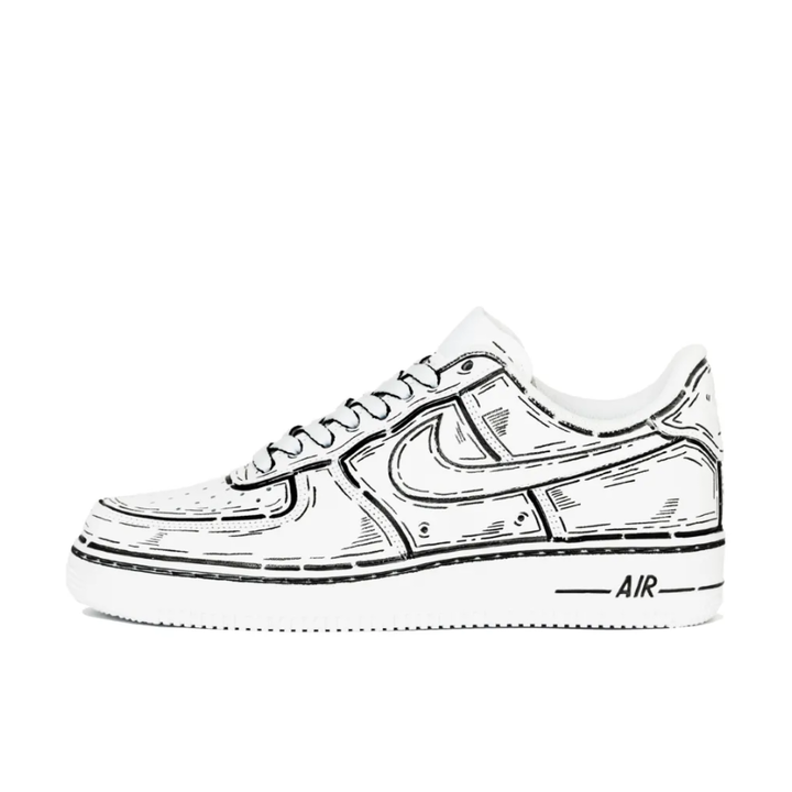 Black Outline Custom Air Force 1