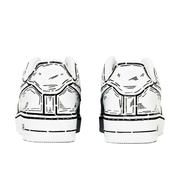 Black Outline Custom Air Force 1