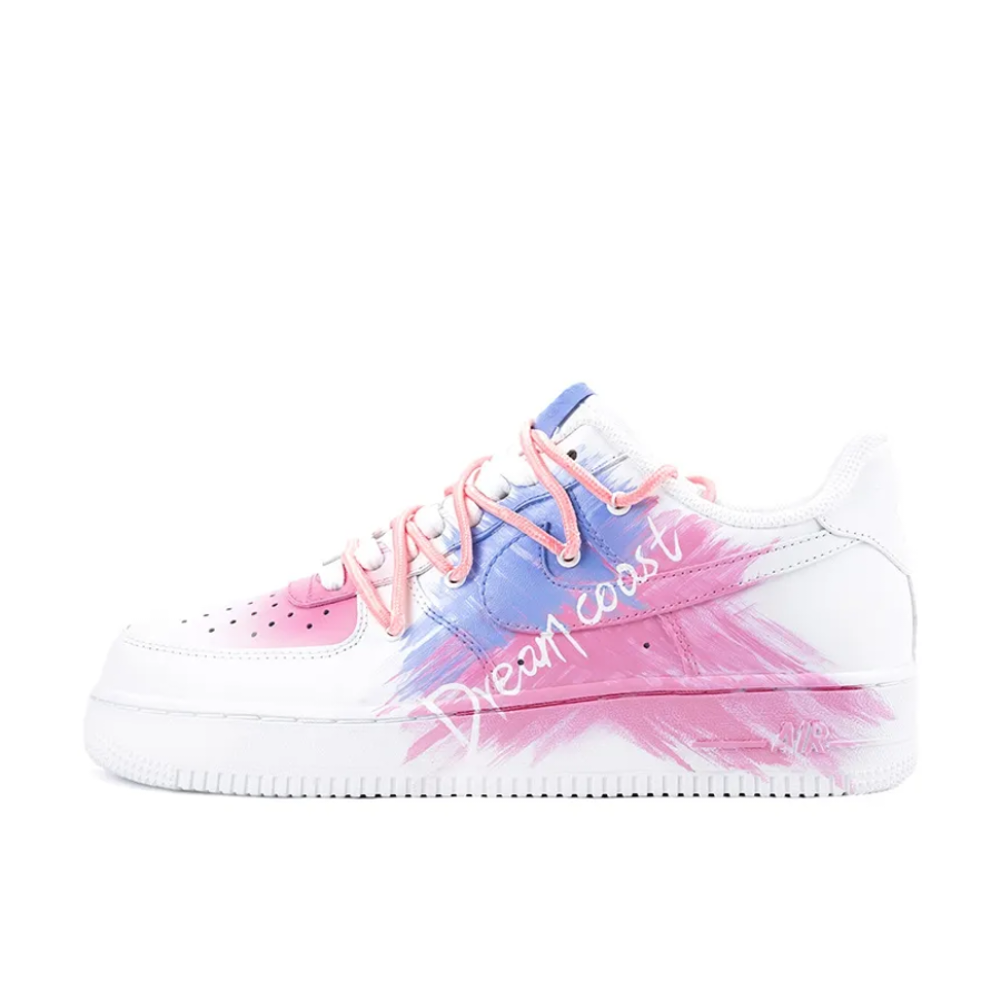 Extra Lace Blue Pink Custom Air Force 1