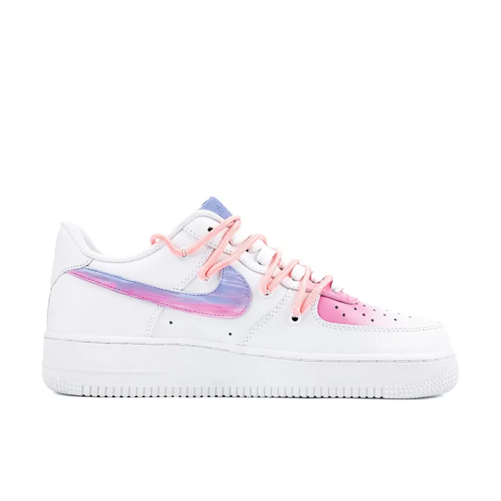 Extra Lace Blue Pink Custom Air Force 1
