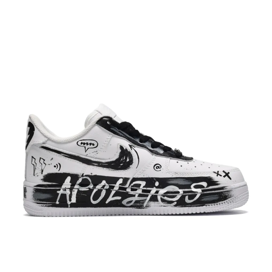 Black Metal Chain Skeleton Custom Air Force 1