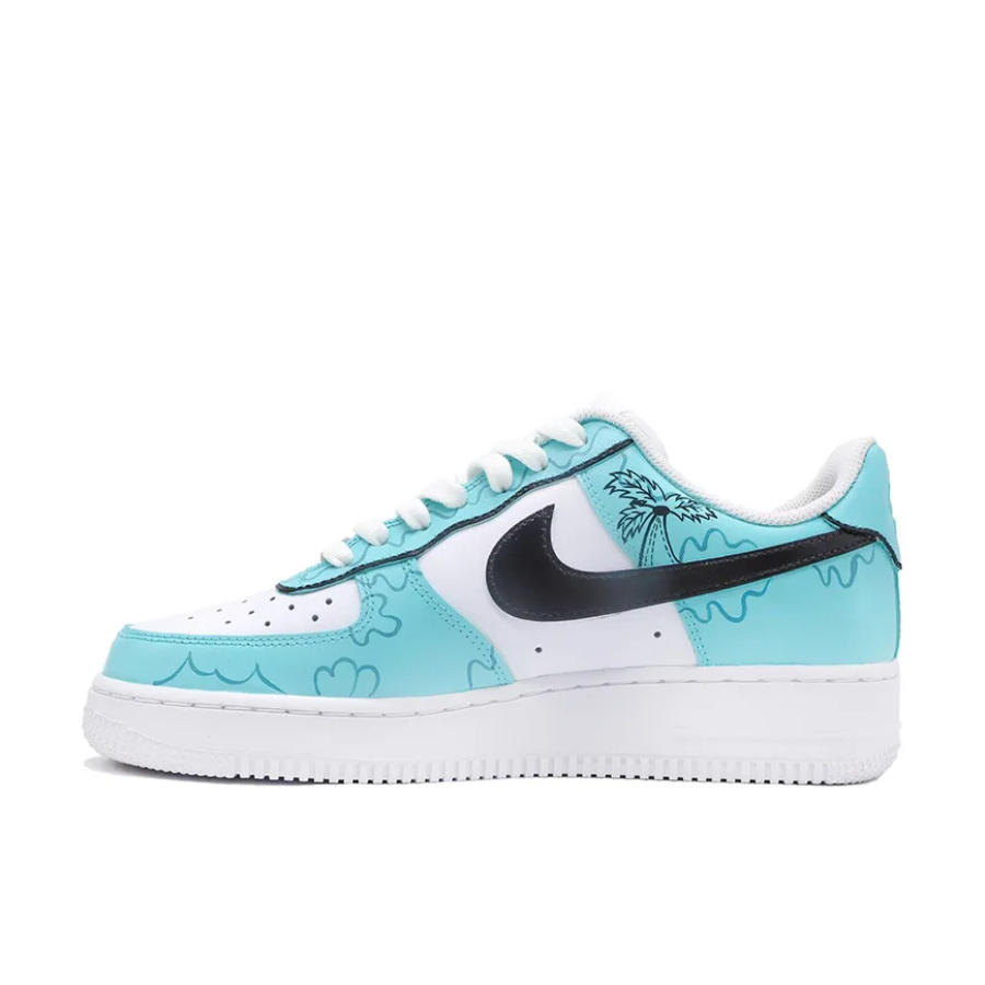 Beach Coconut Brown Blue Custom Air Force 1