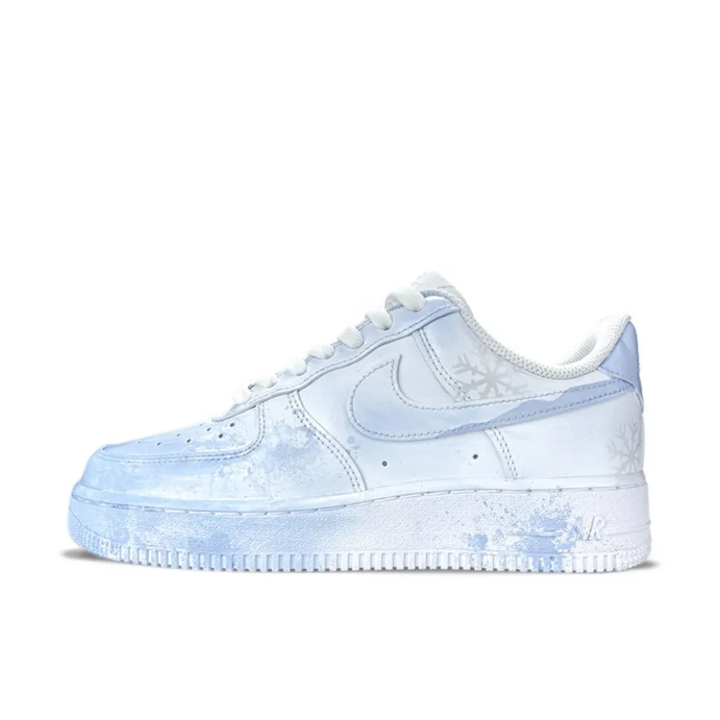 Blue Blooming Snowflake Custom Air Force 1