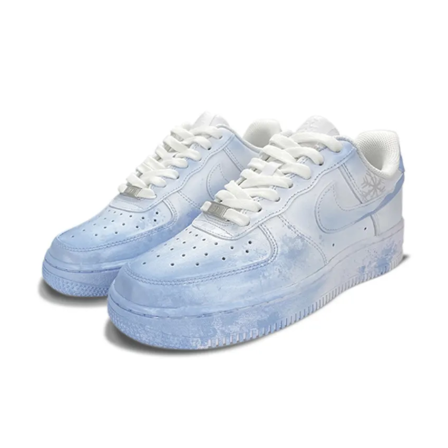Blue Blooming Snowflake Custom Air Force 1