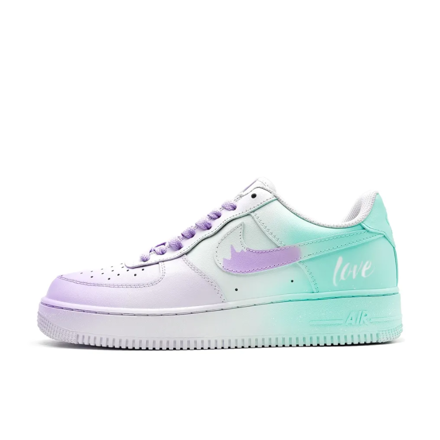 Purple Green Custom Air Force 1