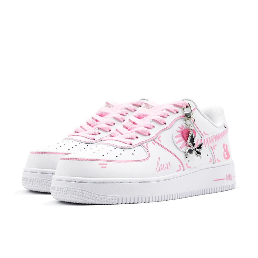 Pink White Custom Air Force 1