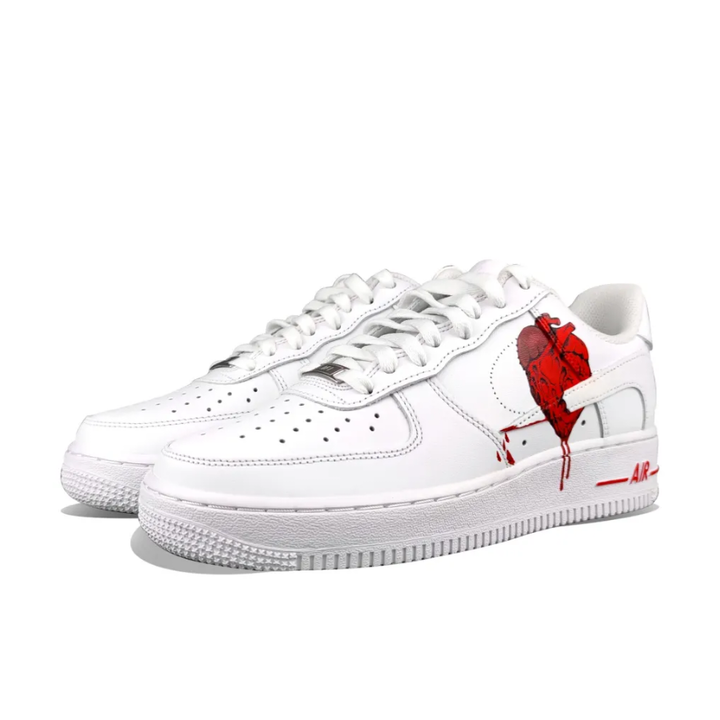 Heart Bloody Red Custom Air Force 1
