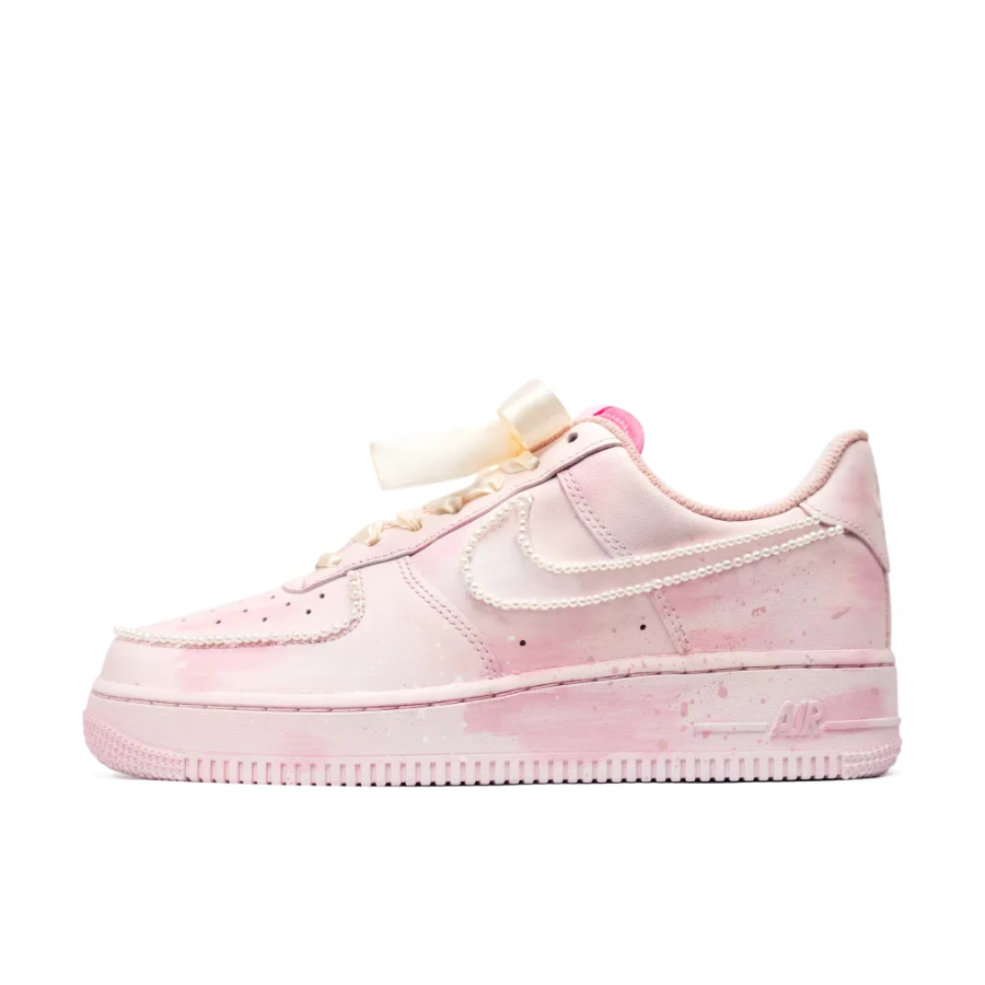 Air force 1 low pink swoosh hot sale
