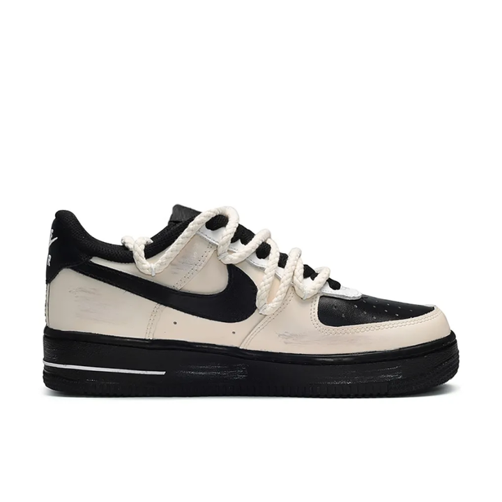 Extra Lace Black White Custom Air Force 1