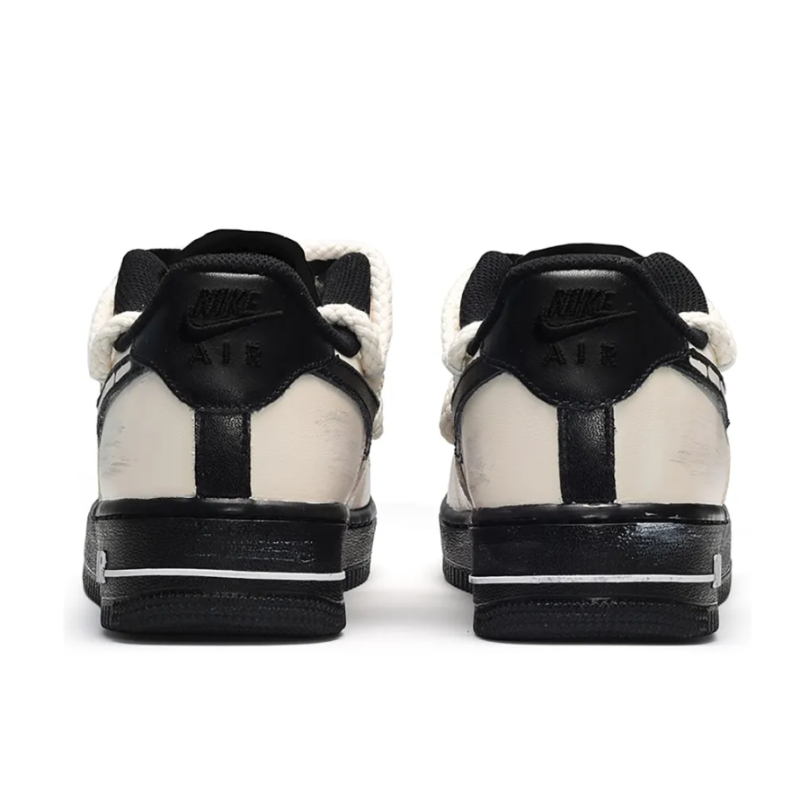 Extra Lace Black White Custom Air Force 1