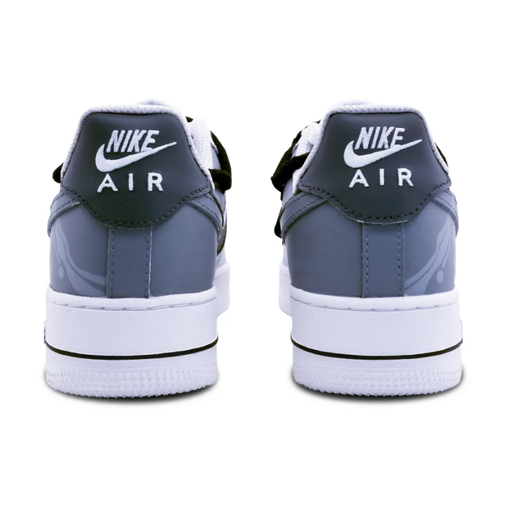 Extra Lace Black Gray Custom Air Force 1