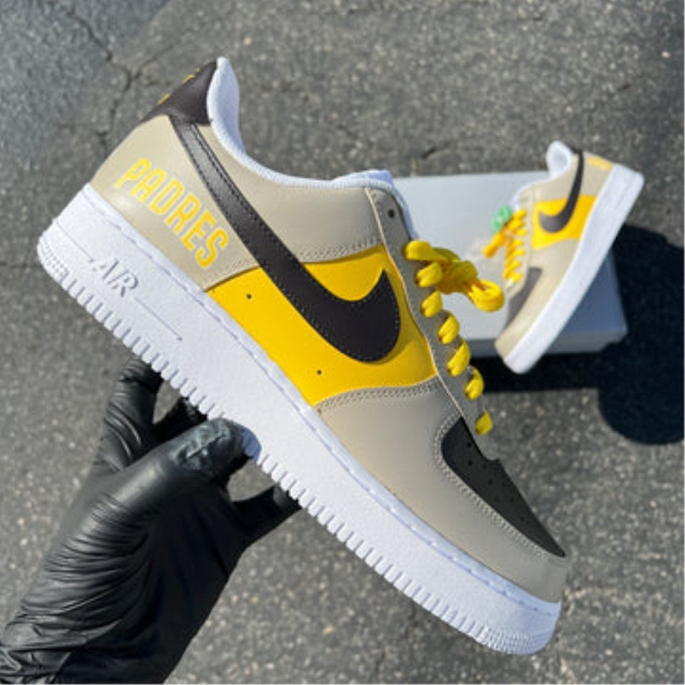Black Yellow Custom Air Force 1
