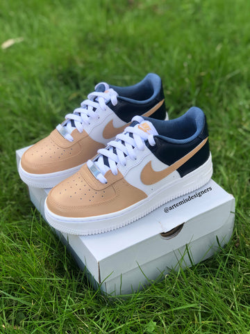 Custom Air Force 1 Dark Blue Khaki