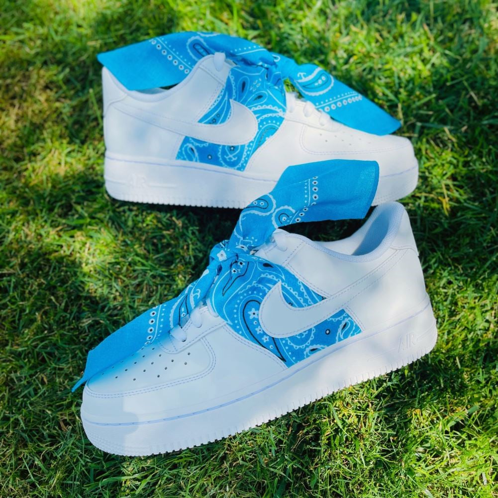Blue Bandana Custom Air Force 1
