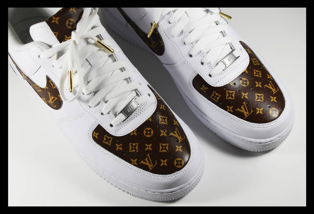 Brown LV Custom Air Force 1