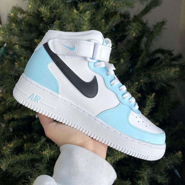 Blue Black Mid Custom Air Force 1
