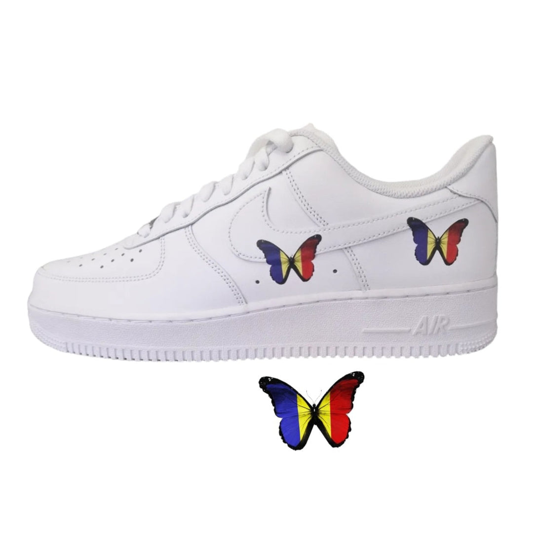 Custom Air Force 1 White With Butterflies