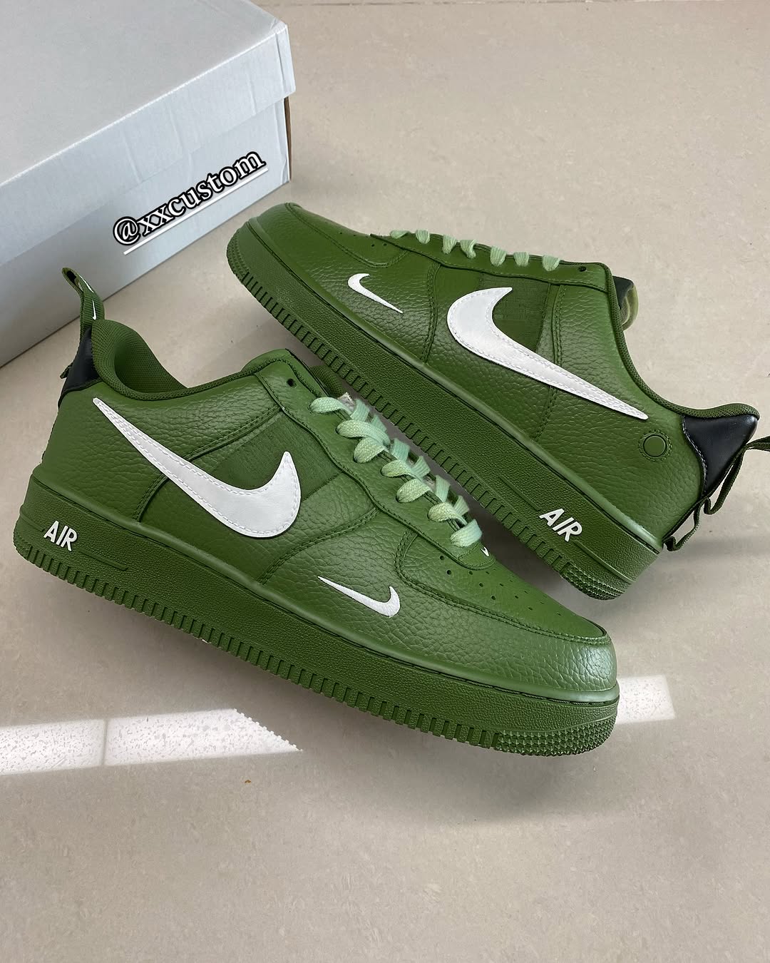 Custom Air Force 1 Green White