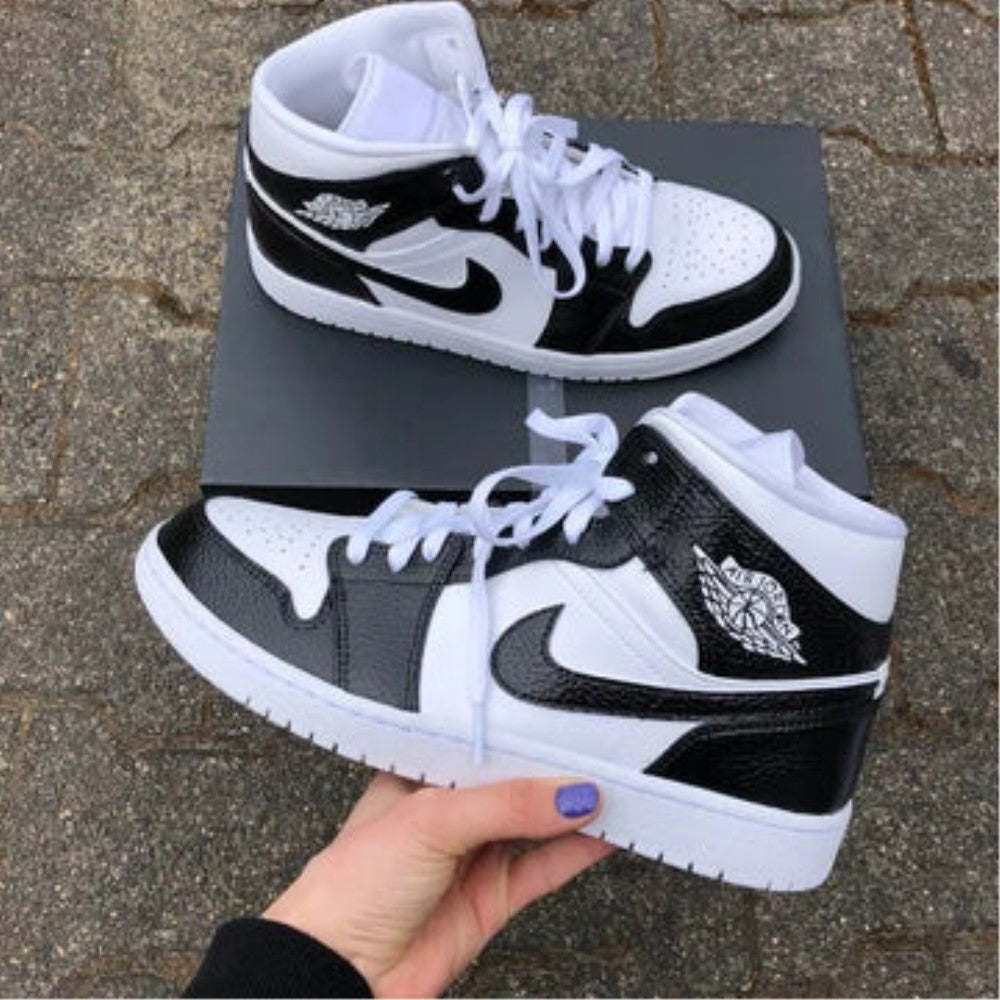 Black White Custom Air Jordan 1