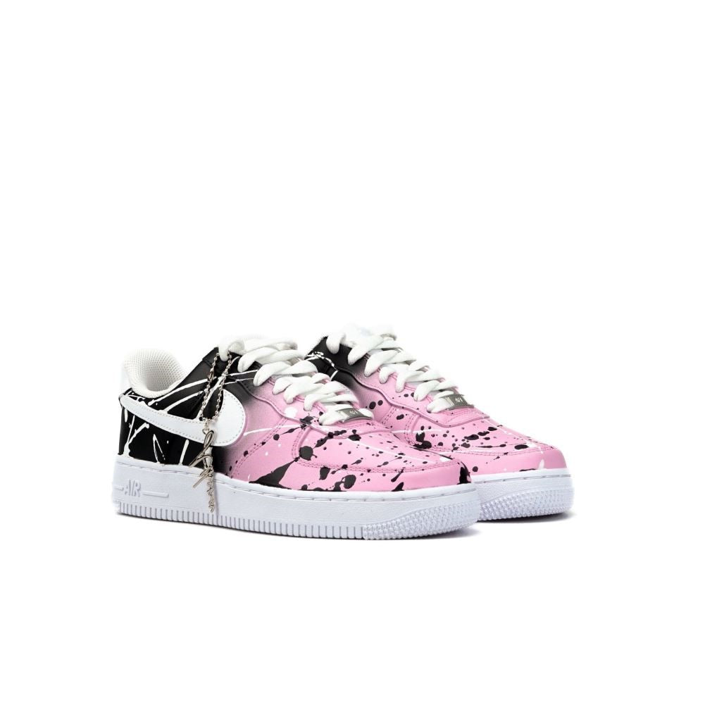 Pink Black Splatter Custom Air Force 1