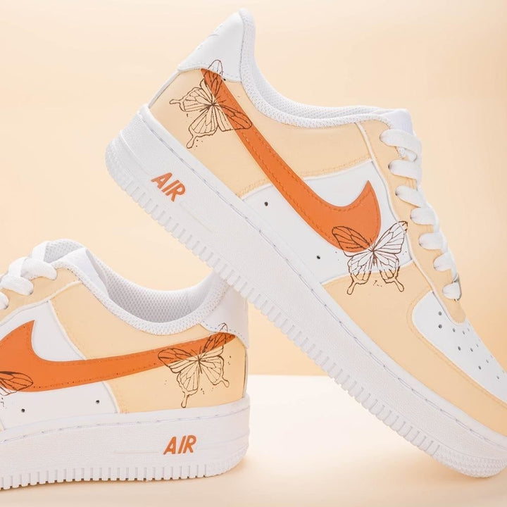Khaki Butterfly Beige Custom Air Force 1