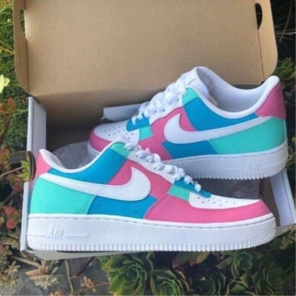 Air force 1 pink colour block hotsell