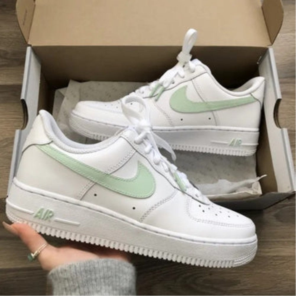 Green Swoosh Custom Air Force 1
