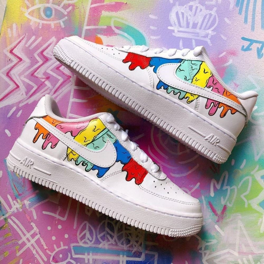 Rainbow Drip Custom Air Force 1