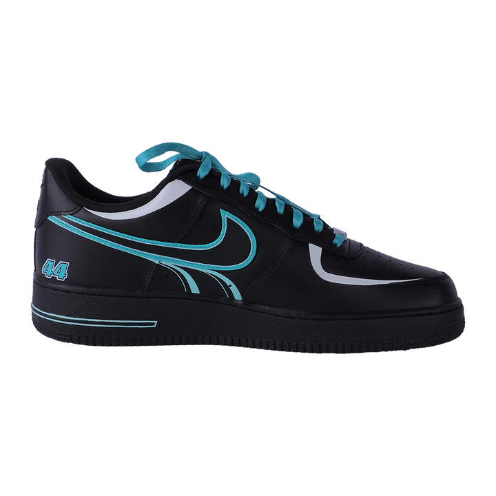 Custom Air Force 1 Black Teal Racing - Theme