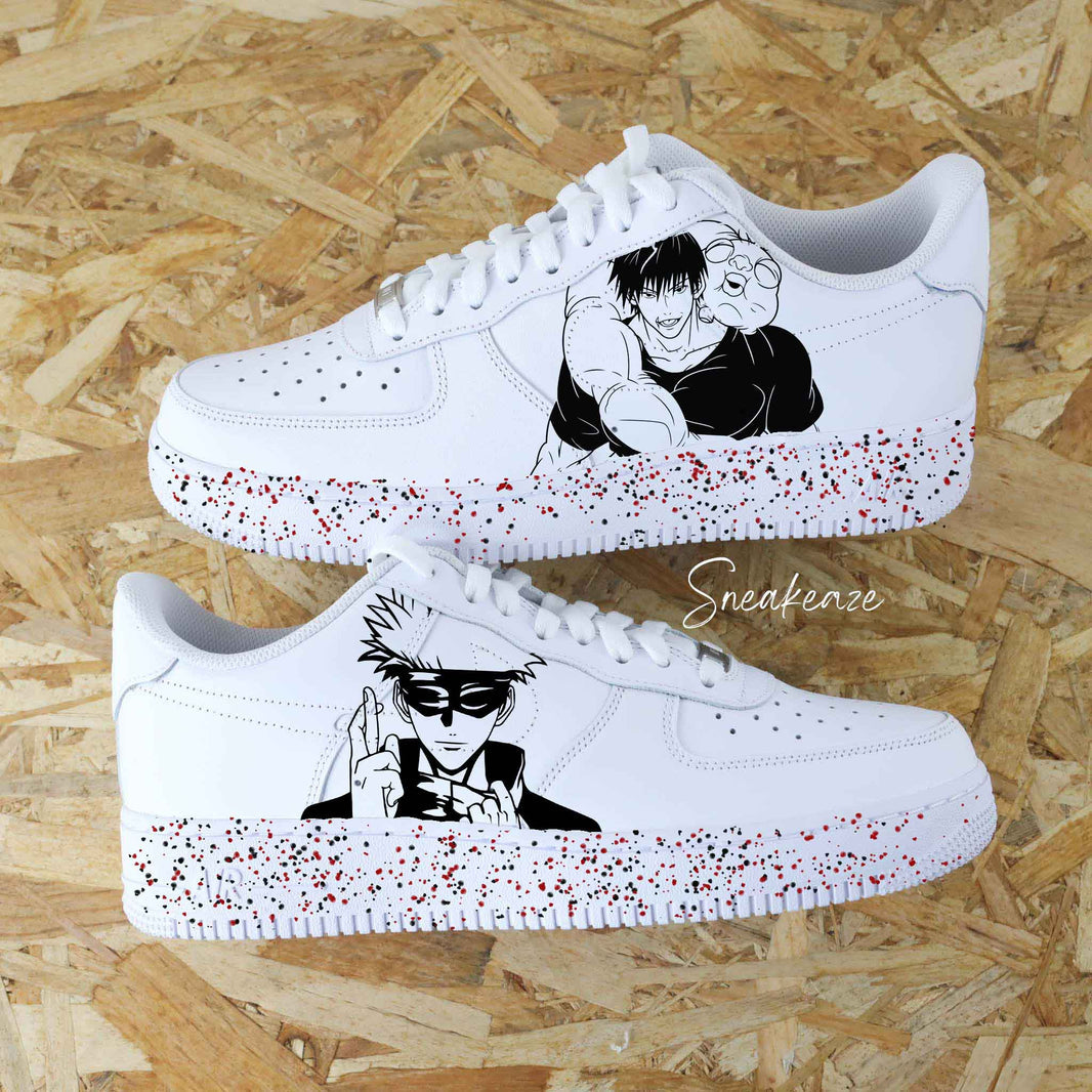 Custom Air Force 1 Curse Return Anime Characters Splatter Design