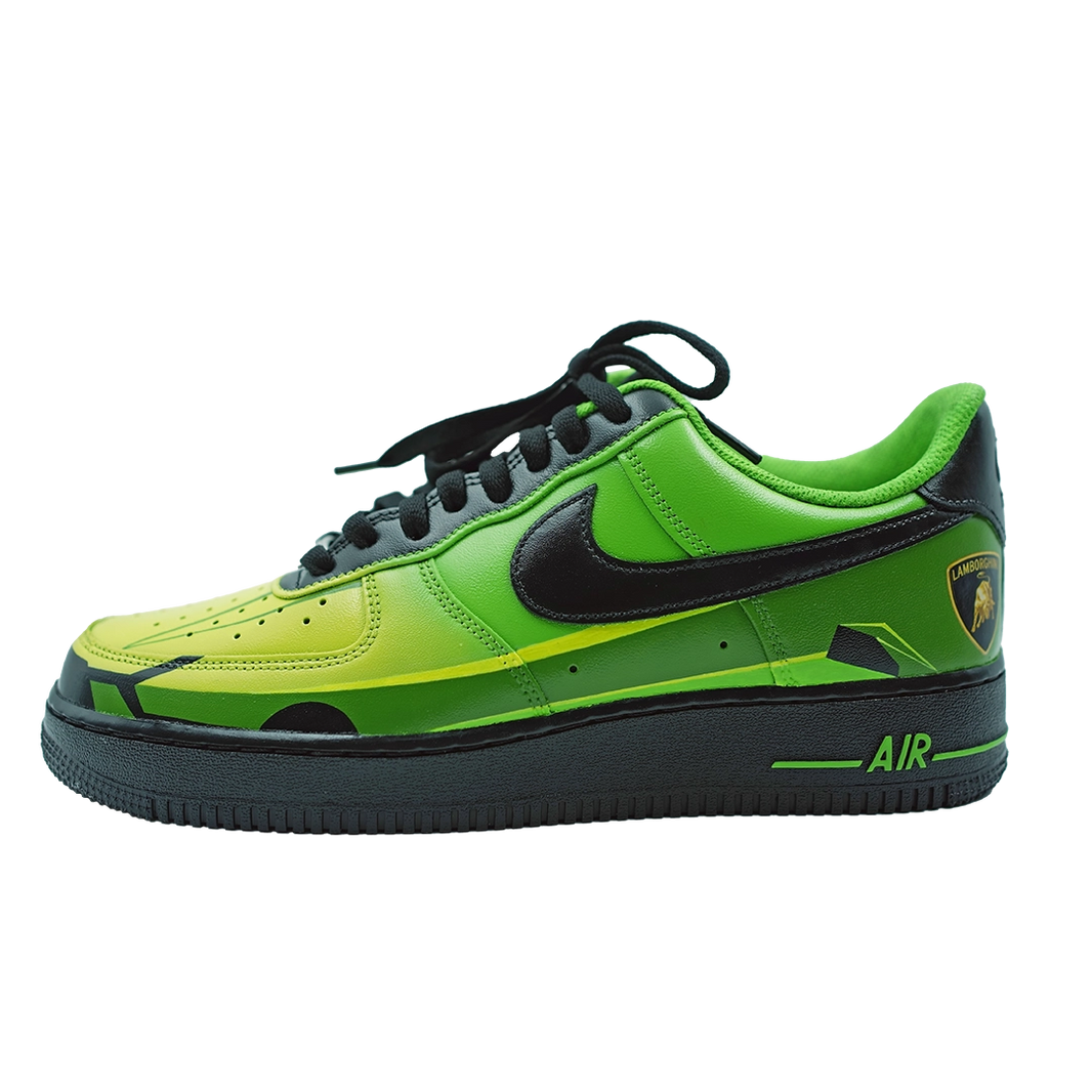 Custom Air Force 1 Green Lamborghini Design