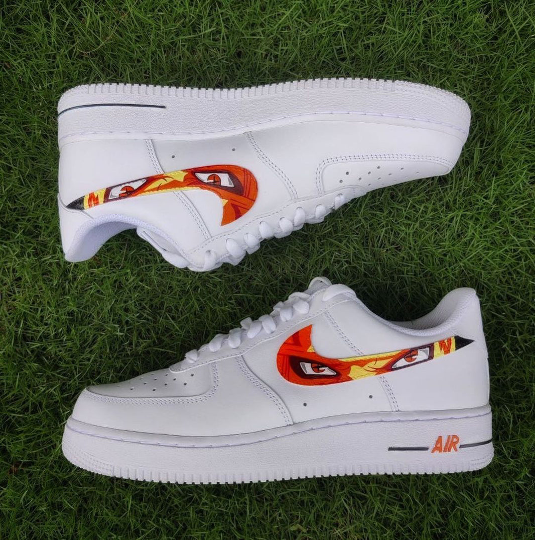 Custom Air Force 1 White Anime Eyes Design