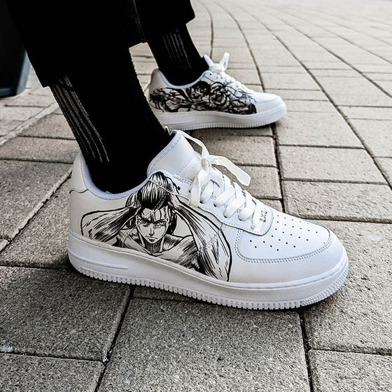 Custom Air Force 1 White Anime Figure Pattern