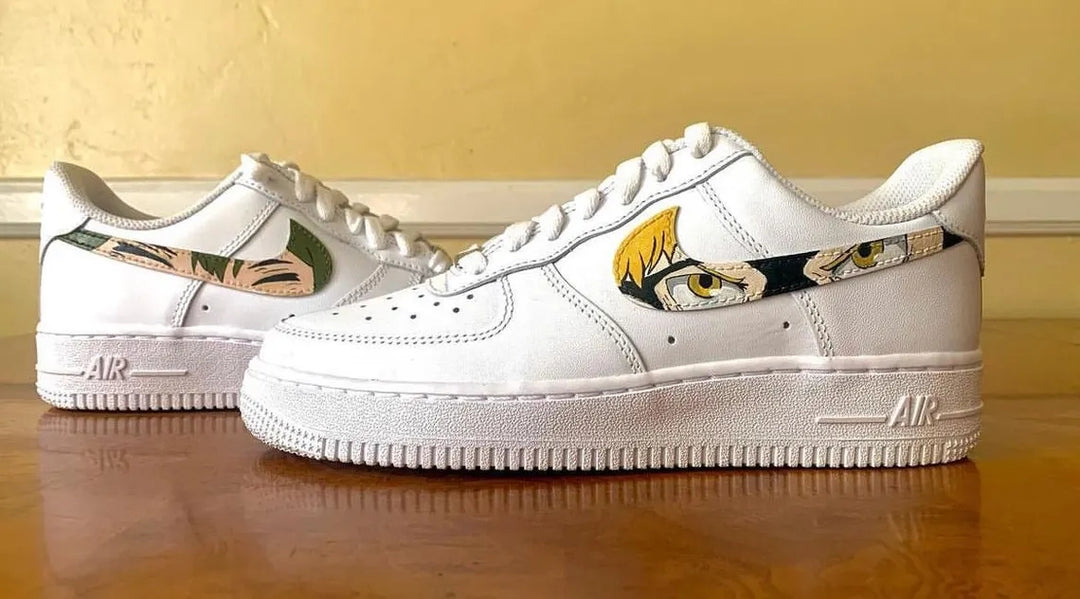 Custom Air Force 1 White Anime Pattern
