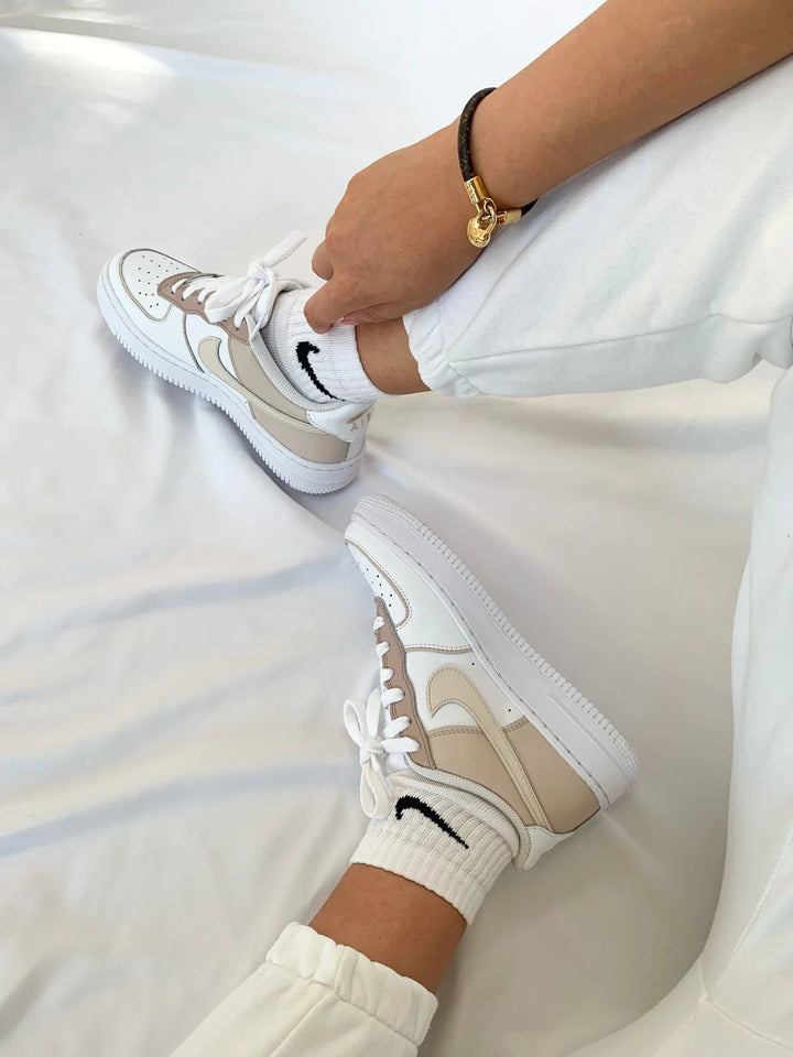 Custom Air Force 1 White Beige