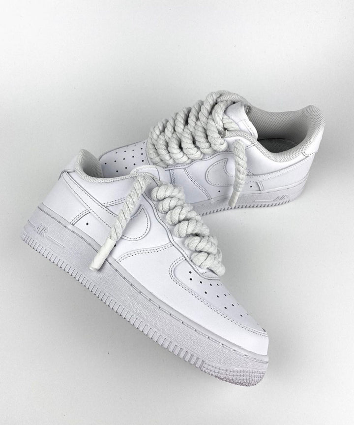Custom Air Force 1 White Braided Laces