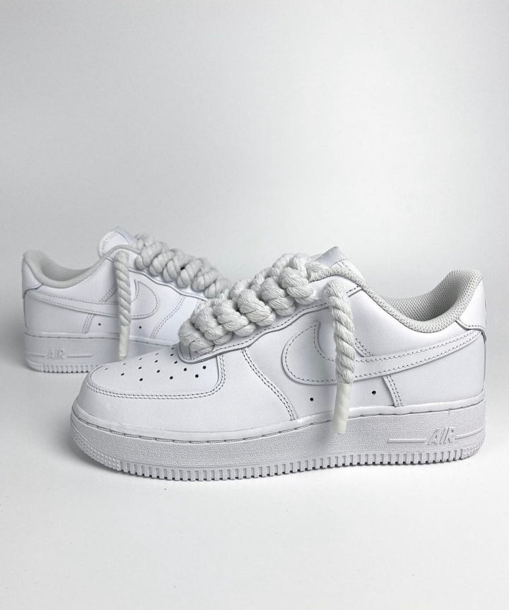 Custom Air Force 1 White Braided Laces