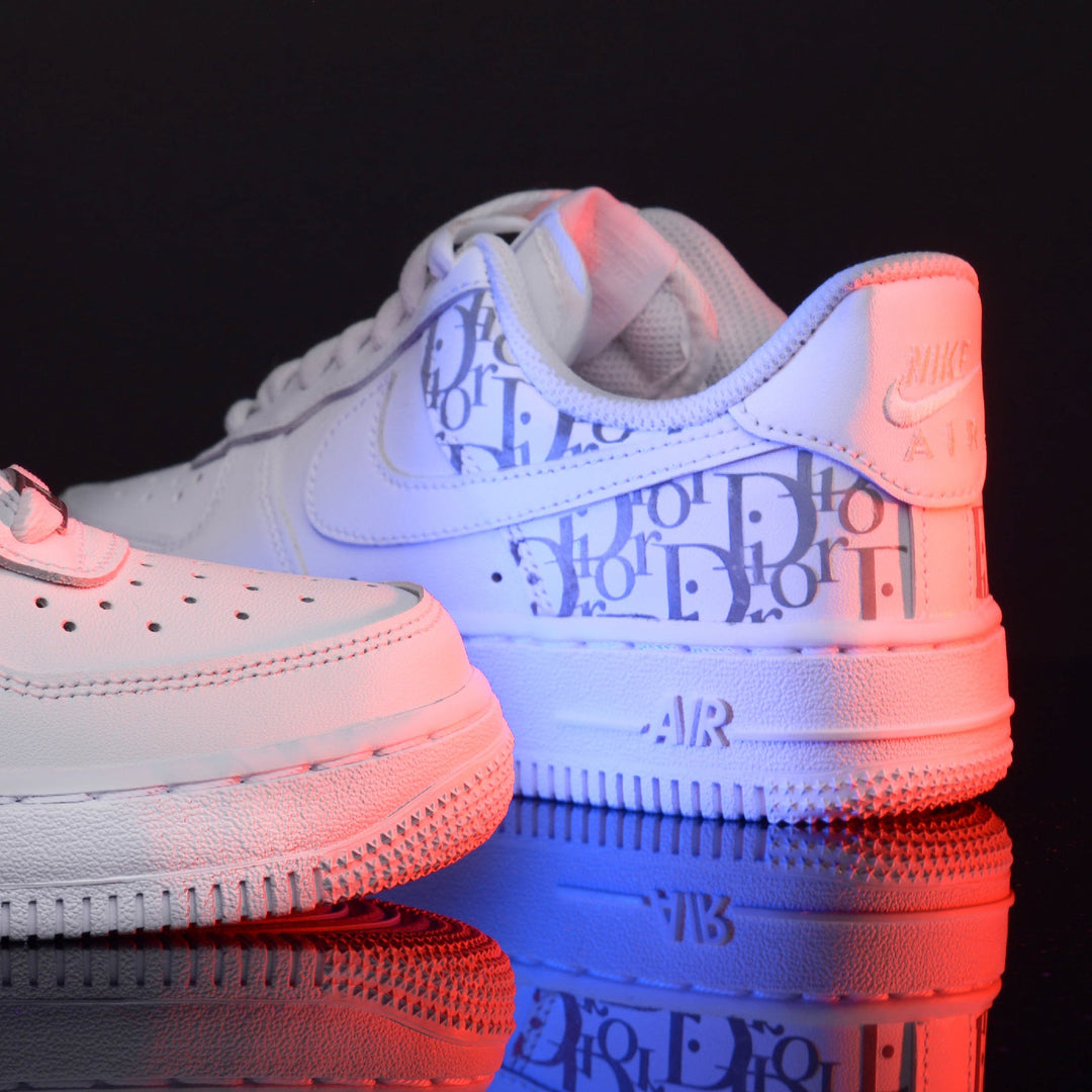 Custom Air Force 1 White Dior Pattern