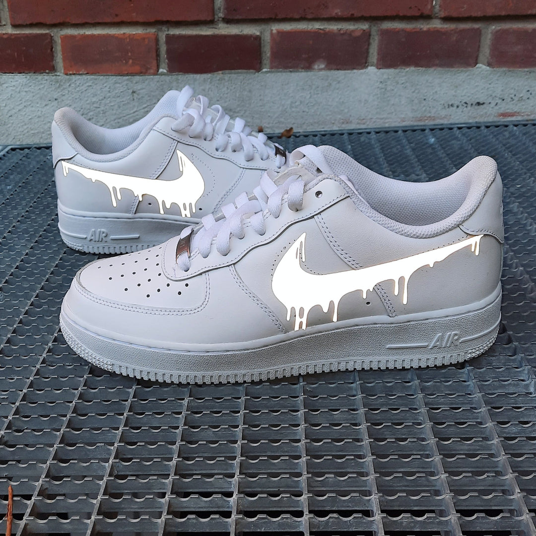 Custom Air Force 1 White Dripping Design