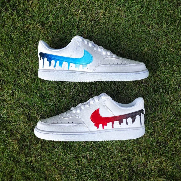 Custom Air Force 1 White Dripping Pattern