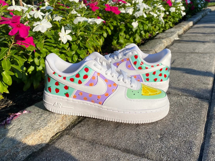 Custom Air Force 1 White Fruit Pattern