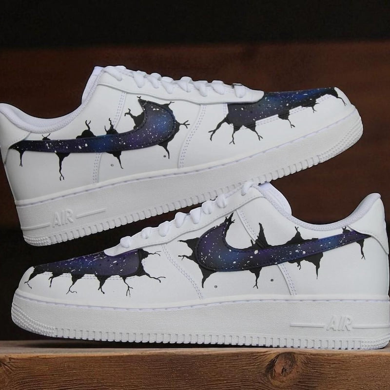 Custom Air Force 1 White Galaxy Pattern