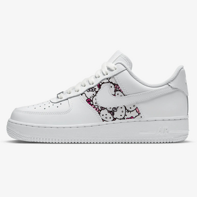 Custom Air Force 1 White Hello Kitty Pattern