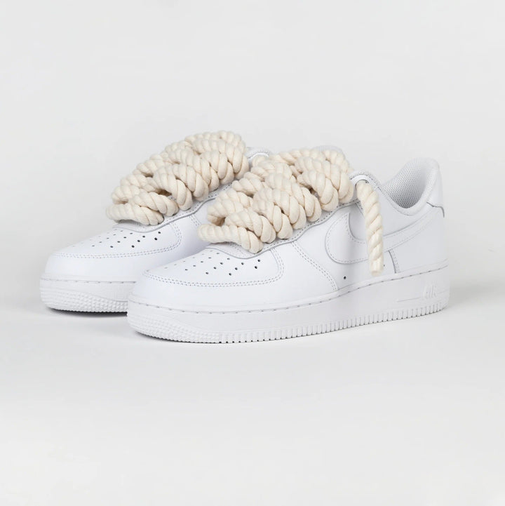 Custom Air Force 1 White Rope Design