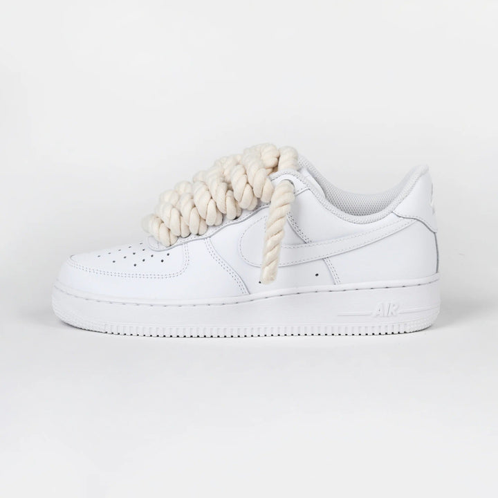 Custom Air Force 1 White Rope Design