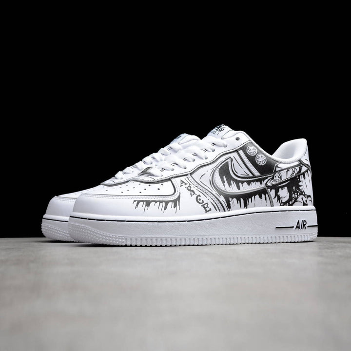 Custom Air Force 1 White With Anime Patterns One Piece