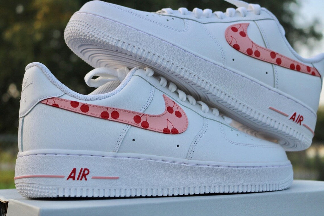 Custom Air Force 1 White with Cherry Pattern